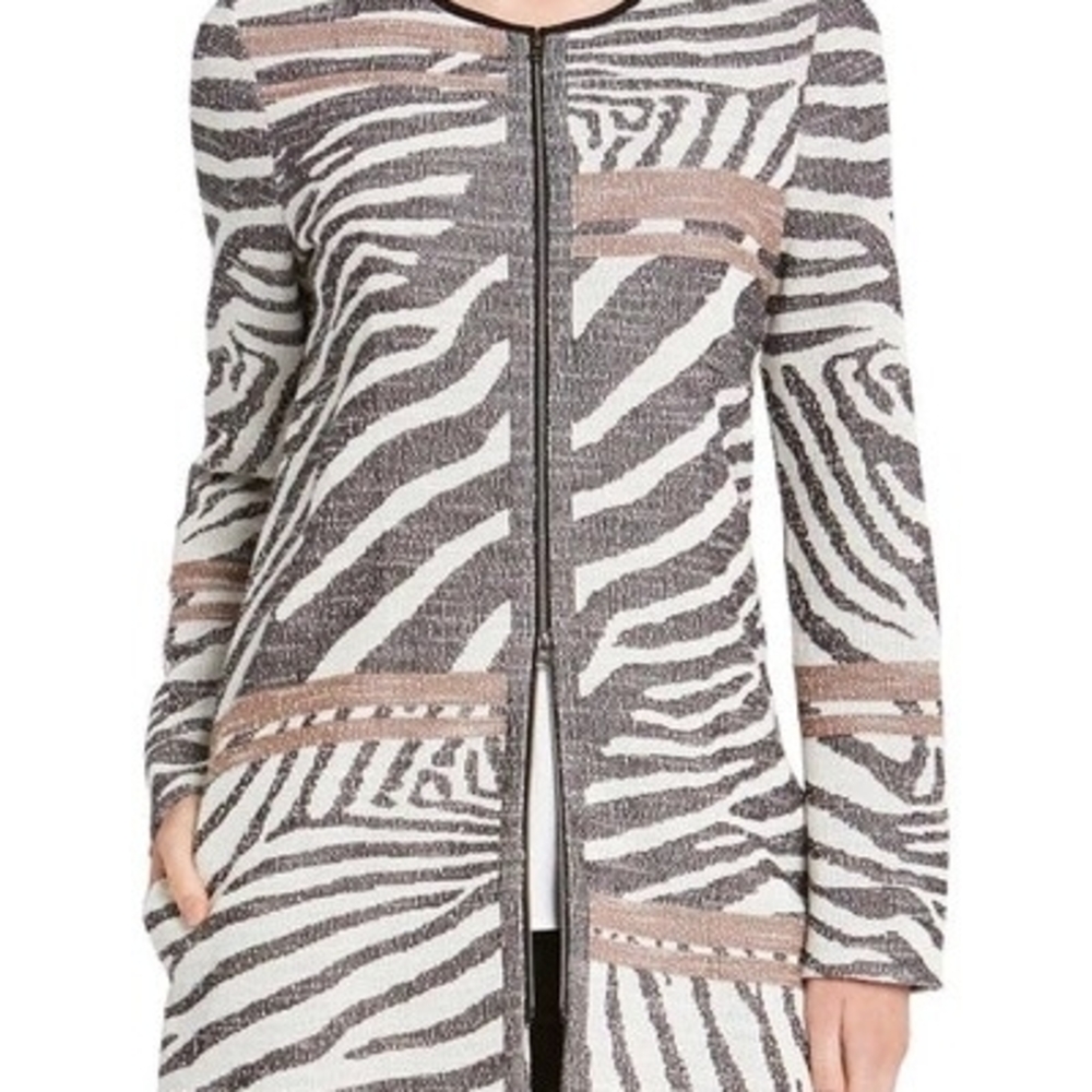 NIC+ZOE Zebra Patterned Cardigan